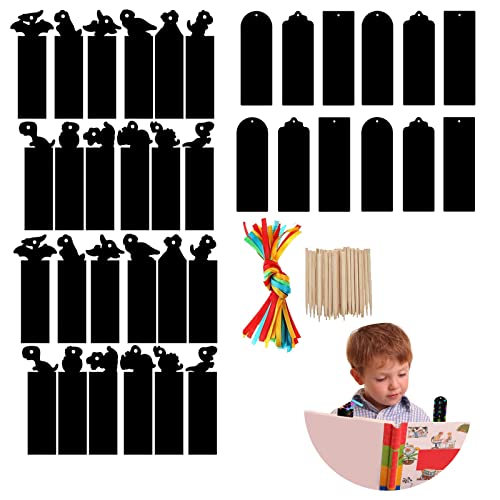 Kratzbilder für Kinder Lesezeichen Kratzbilder für Kinder Scratch Art Paper für Kinder 36 Stück Kratzbilder für Kinder Dinosaurier kratzbild mit Kleiner Bambusstift Lesezeichen von MFCGHXR