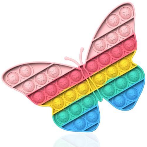 Spielzeug Set für Kinder und Erwachsene – Silikon Druckspiel mit Schmetterling Design in Pastellfarben – Antistress Sensorik Spiel für Büro Schule Zuhause Spielzeug Set für Kinder und Erwachsene – Silikon Druckspiel mit Schmetterling Design in Pastellfarben – Antistress Sensorik Spiel für Büro Schule Zuhause von MFCGHXR
