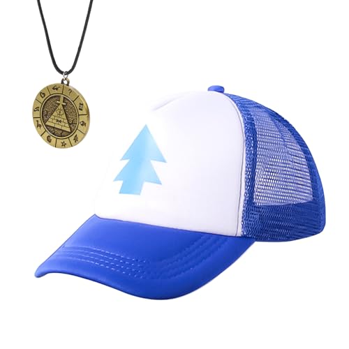 MFUOE 2-teiliges Dipperhut, Cosplay-Kostüm-Set, blaue Baseballkappe, Halskette, Cartoon-Freizeit-Outdoor-Accessoire für Männer und Frauen, Schwerkraft-Kostüm, Cosplay MFUOE 2-teiliges Dipperhut, Cosplay-Kostüm-Set, blaue Baseballkappe, Halskette, Cartoon-Freizeit-Outdoor-Accessoire für Männer und Frauen, Schwerkraft-Kostüm, Cosplay von MFUOE