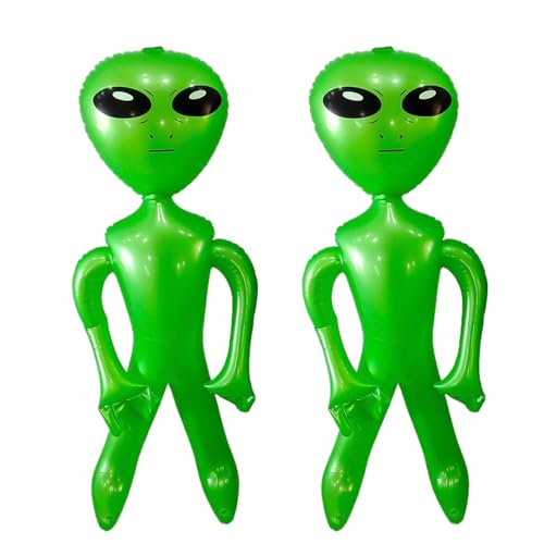 MFUOE Aufblasbare Alien-Figuren, Grün, aufblasbare Figuren, Halloween-Party-Dekorationen für Alien-Party-Requisiten, Geburtstagsgeschenke, 2 Stück von MFUOE
