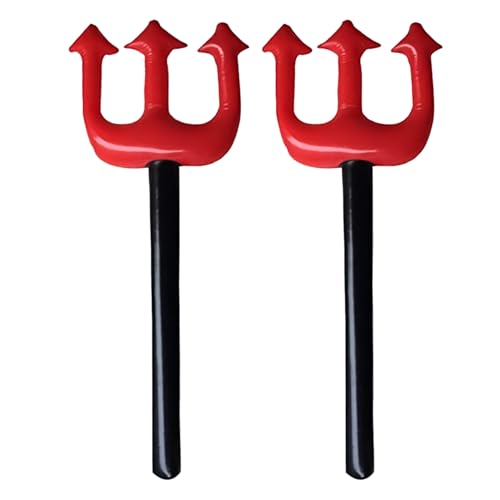MFUOE Aufblasbare Gabel, rot, gruselig, riesig, aufblasbar, Teufelsgabel, Cosplay, Party, Drees Up-Zubehör für Kinder, magisches Halloween-Kostüm, 2 Stück MFUOE Aufblasbare Gabel, rot, gruselig, riesig, aufblasbar, Teufelsgabel, Cosplay, Party, Drees Up-Zubehör für Kinder, magisches Halloween-Kostüm, 2 Stück von MFUOE