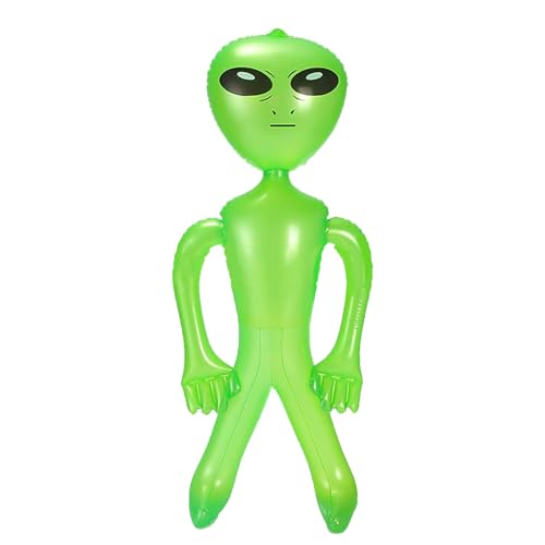 MFUOE Aufblasbarer Alien-Ballon, riesig, grüner Luftballon, Alien-Party-Requisiten, Raumschiff, Party-Zubehör für Neuheit, Mottoparty, Halloween, Heimdekoration (170 cm) von MFUOE