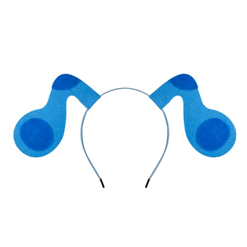 MFUOE Hundeohren-Haarreif, Cartoon-Kopfschmuck, Tier-Kostüm, Party-Requisite, Karneval, Cosplay, Party-Zubehör für Erwachsene, Kinder, Halloween-Kostüm, Verkleiden (blau) von MFUOE