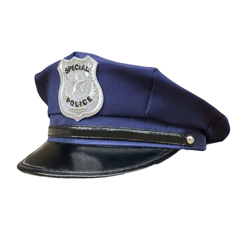MFUOE Polizeihut Kapitän Matrosenhut Blau Polizist Requisiten Kostüm Party Favors für Erwachsene Karneval Fasching Kostüme Zubehör von MFUOE