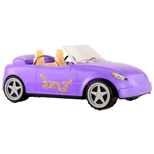 Dream Ella 578116EUC Jouet Pour Enfants MGA's Car Cruiser-Cabriolet für Zwei 29 cm Modepuppen-Inklusive Sicherheitsgurte, Spiegel und bewegliche Räder-Für Kinder ab 3 Jahren, Lila, one Size von MGA Entertainment