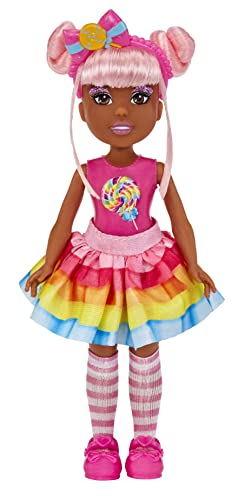 MGA Dream Bella Kleine Candy Prinzessin - Jaylen - Lolli-Motiv mit Bonbonduft, 14 cm - Scratch 'N Sniff Etikett, langes, pinkes Haar, Stirnband und modische Accessoires - Für Kinder ab 3 Jahren von MGA Entertainment