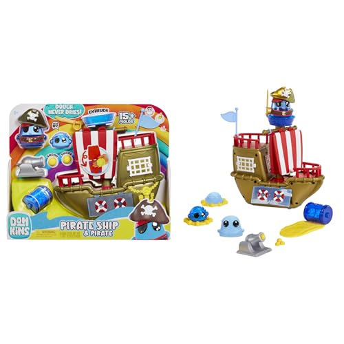 MGA Entertainment DohKins Pirate Ship Playset & Pirate - Knete Trocknet Nie Aus, Glutenfrei, Geeignet für Sammler und Kinder ab 3 Jahren von MGA Entertainment