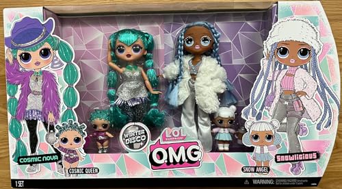MGA Entertainment L.O.L Surprise! O.M.G. Winter Disco./ Cosmic Nova und Snowlicious (2 Puppen) Set, Mehrfarbig von MGA Entertainment