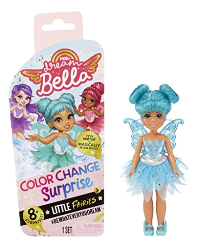 MGA's Dream Bella Farbwechsel Surprise Little Fairies - DREAMBELLA - Kleine Modepuppe mit Flügeln, Accessoires und türkisen Haaren - 14 cm - Zum Sammeln - Tolles Geschenk für Kinder ab 3 Jahren von MGA Entertainment