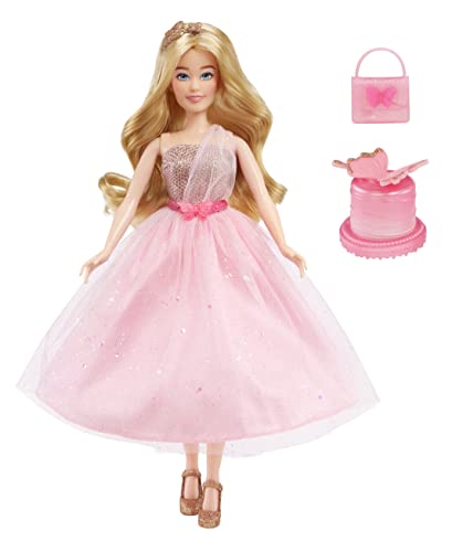 Dream Ella MGA's Let's Celebrate Puppe - ARIA - 29 cm große Blonde Party Modepuppe - Rosa & Gold Glitter Konfettischmetterlinge - 5 Accessoires - Für Sammler & Kinder ab 4 Jahren von MGA Entertainment