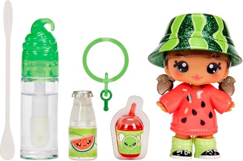 YUMMILAND Lipgloss Puppe - Maya Watermelon - Duftende Puppe mit DIY Lipgloss-Set - Geeignet für Kinder ab 4 Jahren, [Lo] Grün, Rosa/Rot von Yummiland