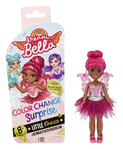 Dream Ella 578772EUC MGA's Dream Bella Farbwechsel Surprise Little Fairies-Jaylen-Kleine Modepuppe mit Flügeln, Accessoires und rosa Haaren-14 cm-Zum Sammeln-Tolles Geschenk für Kinder ab 3 Jahren von Rainbow High