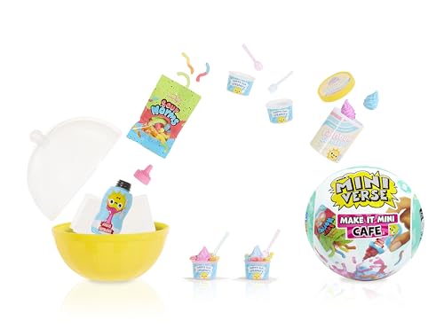 MGA's Miniverse Make It Mini Cafe Serie 5 - Inkl. 1 Kugel, 8 zum Sammeln, Mini-Sammlerstücke, Blindverpackung, Harz-Bastelspiel, Nachgebildete Lebensmittel, Sammler & Kinder ab 8 Jahren, Nicht ESSBAR von MGA's Miniverse