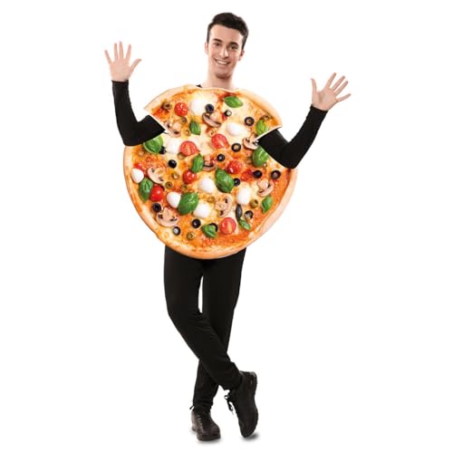 MGE - Pizza-Kostüm für Erwachsene - Unisex Party-Kostüm - Lustiges Kostüm für Frauen und Männer - Party-Zubehör - Pizza - Orange von MGE World