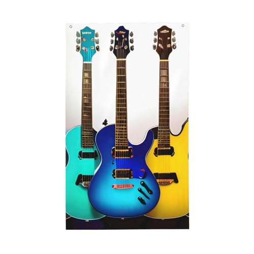 Bunte Gitarren-Druck, Sommerflaggen für draußen, saisonal, für Bauernhaus, Urlaub, Hof, Outdoor-Dekoration Bunte Gitarren-Druck, Sommerflaggen für draußen, saisonal, für Bauernhaus, Urlaub, Hof, Outdoor-Dekoration von MGGAklp