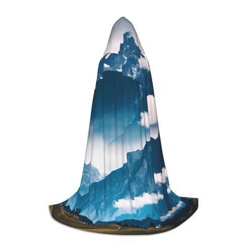 Landschaft mit Bergen Druck Kapuzenumhang für Teenager für Halloween, Cosplay und Mottopartys von MGGAklp