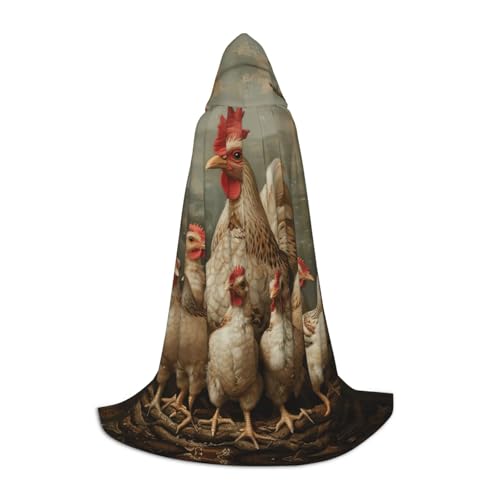 MGGAklp A Brood Of Chickens Print Hooded Cape For Teens For Halloween, Cosplay And Themed Parties MGGAklp A Brood Of Chickens Print Hooded Cape For Teens For Halloween, Cosplay And Themed Parties von MGGAklp