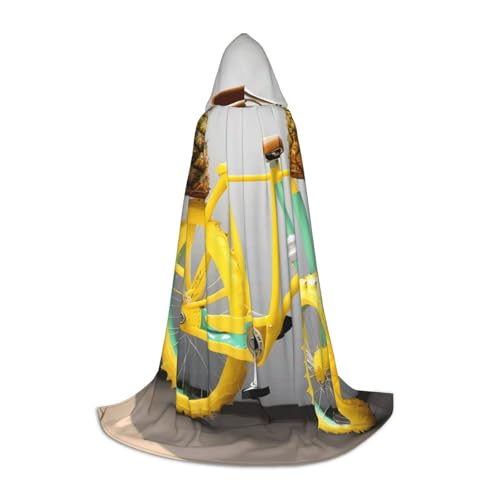MGGAklp Ananas-Fahrradaufdruck Kapuzenumhang für Teenager für Halloween, Cosplay und Mottopartys MGGAklp Ananas-Fahrradaufdruck Kapuzenumhang für Teenager für Halloween, Cosplay und Mottopartys von MGGAklp