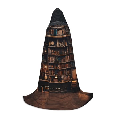 MGGAklp Bibliothek Bücherregal Druck Kapuzenumhang für Teenager für Halloween, Cosplay und Mottopartys von MGGAklp
