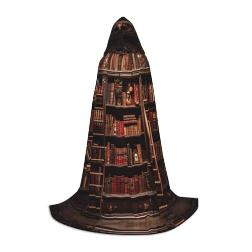 MGGAklp Bibliothek Bücherregal Druck Kapuzenumhang für Teenager für Halloween, Cosplay und Mottopartys von MGGAklp