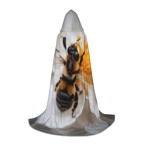 MGGAklp Biene auf Wabenmuster Kapuzenumhang für Teenager für Halloween, Cosplay und Mottopartys MGGAklp Biene auf Wabenmuster Kapuzenumhang für Teenager für Halloween, Cosplay und Mottopartys von MGGAklp