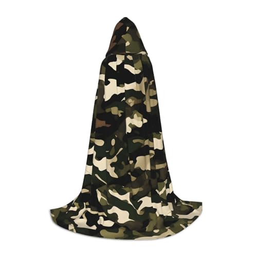 MGGAklp Camouflage-Umhang mit Kapuze für Teenager für Halloween, Cosplay und Mottopartys MGGAklp Camouflage-Umhang mit Kapuze für Teenager für Halloween, Cosplay und Mottopartys von MGGAklp