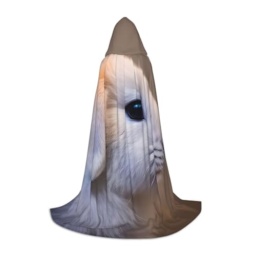 MGGAklp Cry Rabbit Print Kapuzenumhang für Teenager für Halloween, Cosplay und Mottopartys von MGGAklp