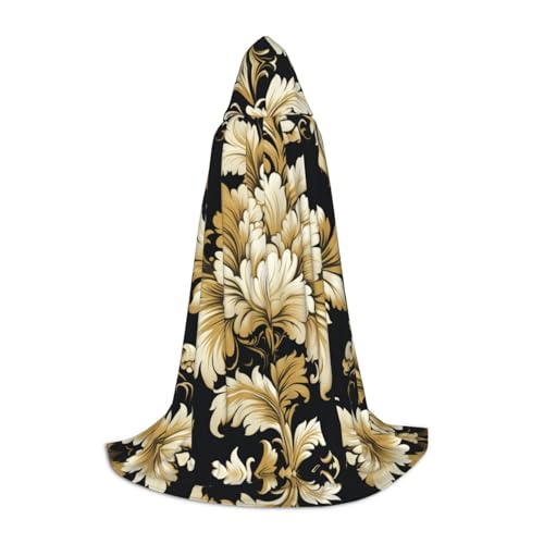 MGGAklp Damastmuster Druck Kapuzenumhang für Teenager für Halloween, Cosplay und Mottopartys MGGAklp Damastmuster Druck Kapuzenumhang für Teenager für Halloween, Cosplay und Mottopartys von MGGAklp