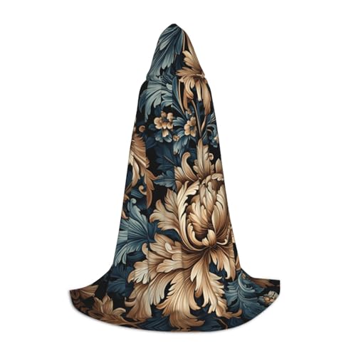 MGGAklp Damastmuster Druck Kapuzenumhang für Teenager für Halloween, Cosplay und Mottopartys MGGAklp Damastmuster Druck Kapuzenumhang für Teenager für Halloween, Cosplay und Mottopartys von MGGAklp
