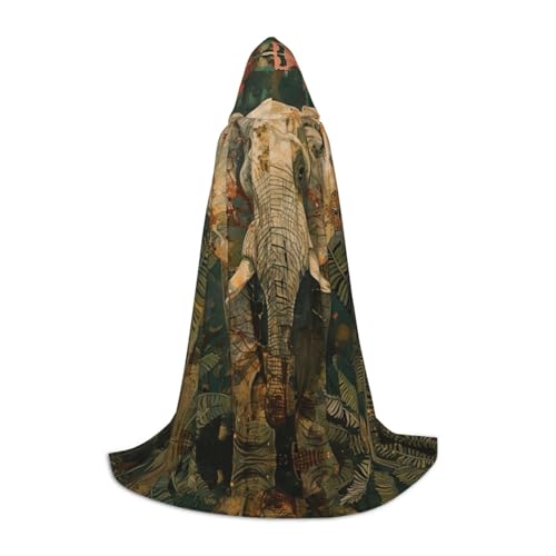 MGGAklp Elefanten-Druck Kapuzenumhang für Teenager für Halloween, Cosplay und Mottopartys MGGAklp Elefanten-Druck Kapuzenumhang für Teenager für Halloween, Cosplay und Mottopartys von MGGAklp