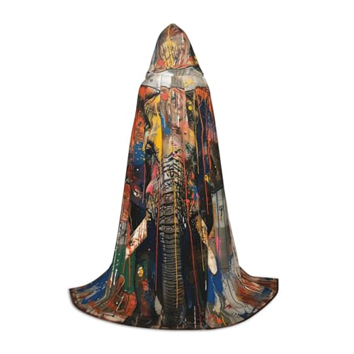 MGGAklp Elefanten-Druck Kapuzenumhang für Teenager für Halloween, Cosplay und Mottopartys MGGAklp Elefanten-Druck Kapuzenumhang für Teenager für Halloween, Cosplay und Mottopartys von MGGAklp