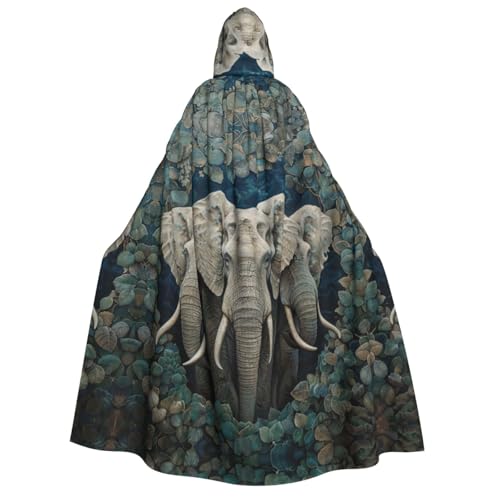 MGGAklp Elefanten-Kunstdruck für Erwachsene, Kapuzenumhang mit Halloween-Umhang, Robe, Kostüm, Partyzubehör MGGAklp Elefanten-Kunstdruck für Erwachsene, Kapuzenumhang mit Halloween-Umhang, Robe, Kostüm, Partyzubehör von MGGAklp