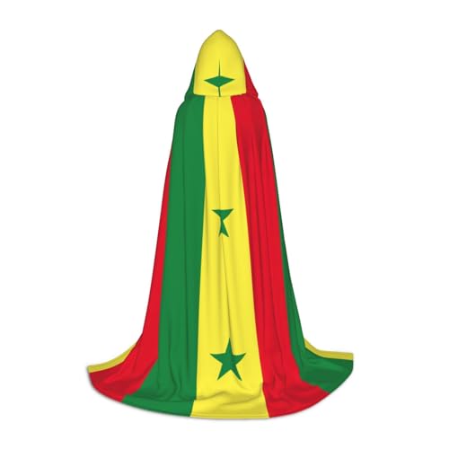 MGGAklp Flagge des Senegal-Aufdrucks Kapuzenumhang für Teenager für Halloween, Cosplay und Motto-Partys MGGAklp Flagge des Senegal-Aufdrucks Kapuzenumhang für Teenager für Halloween, Cosplay und Motto-Partys von MGGAklp