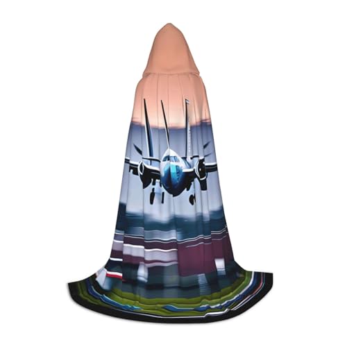 MGGAklp Fliegenflugzeug Druck Kapuzenumhang für Teenager für Halloween, Cosplay und Mottopartys MGGAklp Fliegenflugzeug Druck Kapuzenumhang für Teenager für Halloween, Cosplay und Mottopartys von MGGAklp