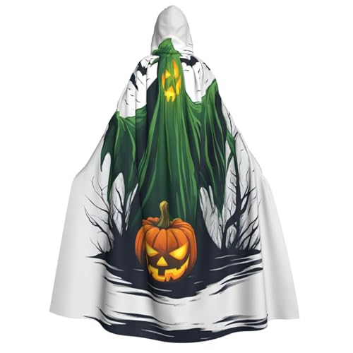 MGGAklp Grüner Geister-Horror-Halloween-Kürbis-Druck, Erwachsenen-Umhang mit Kapuze, Halloween-Umhang, Robe, Kostüm, Partyzubehör MGGAklp Grüner Geister-Horror-Halloween-Kürbis-Druck, Erwachsenen-Umhang mit Kapuze, Halloween-Umhang, Robe, Kostüm, Partyzubehör von MGGAklp