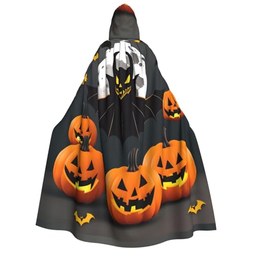 MGGAklp Halloween Mond Fledermaus Kürbis Druck Erwachsene Kapuzenumhang mit Halloween Umhang Robe Kostüm Party Supplies MGGAklp Halloween Mond Fledermaus Kürbis Druck Erwachsene Kapuzenumhang mit Halloween Umhang Robe Kostüm Party Supplies von MGGAklp