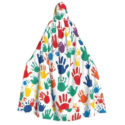 MGGAklp Handabdruck Erwachsene Kapuzenumhang mit Halloween-Umhang Robe Kostüm Partyzubehör MGGAklp Handabdruck Erwachsene Kapuzenumhang mit Halloween-Umhang Robe Kostüm Partyzubehör von MGGAklp
