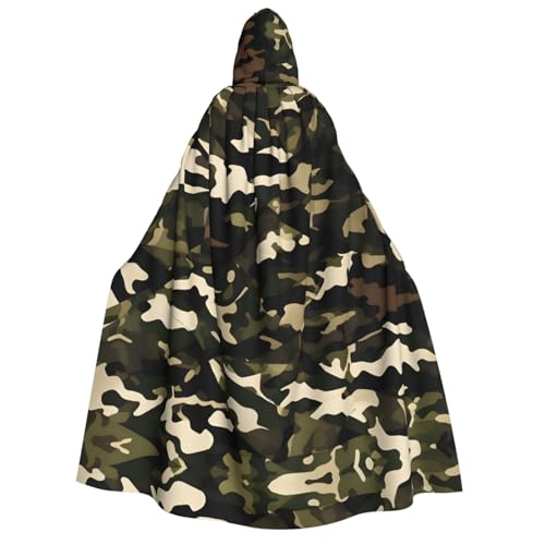 MGGAklp Kapuzenumhang für Erwachsene mit Camouflage-Muster und Halloween-Umhang, Kostüm, Partyzubehör MGGAklp Kapuzenumhang für Erwachsene mit Camouflage-Muster und Halloween-Umhang, Kostüm, Partyzubehör von MGGAklp