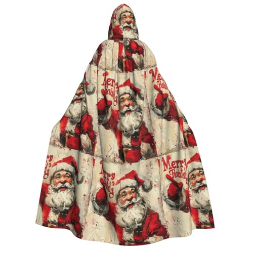 MGGAklp Kapuzenumhang mit Aufschrift "Merry Christmas" für Erwachsene, mit Halloween-Umhang, Kostüm, Partyzubehör von MGGAklp