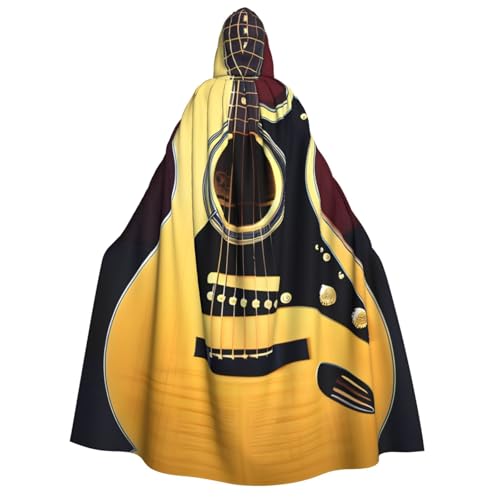 MGGAklp Kapuzenumhang mit Aufschrift "Note Guitar Print" für Erwachsene, mit Halloween-Umhang, Kostüm, Partyzubehör MGGAklp Kapuzenumhang mit Aufschrift "Note Guitar Print" für Erwachsene, mit Halloween-Umhang, Kostüm, Partyzubehör von MGGAklp