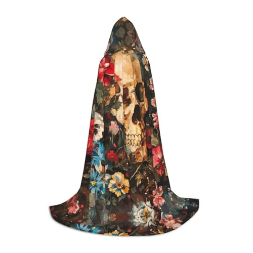 MGGAklp Kapuzenumhang mit Blumenmuster für Teenager, Halloween, Cosplay und Motto-Partys von MGGAklp