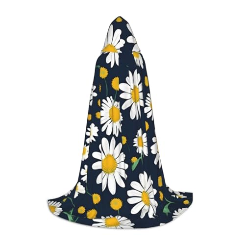 MGGAklp Kapuzenumhang mit Blumenmuster und Gänseblümchenmuster, für Teenager, Halloween, Cosplay und Motto-Partys von MGGAklp
