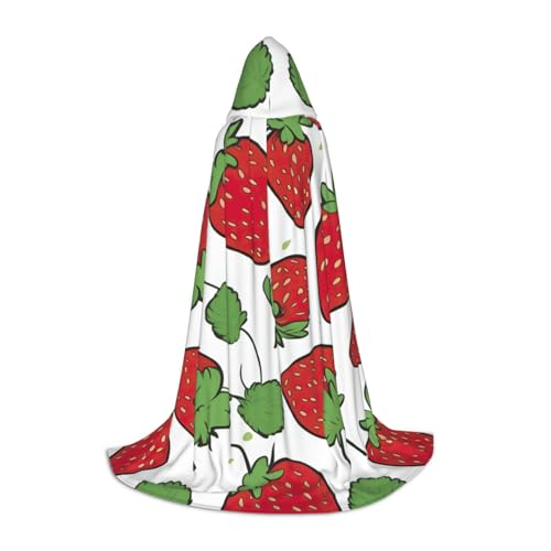 MGGAklp Kapuzenumhang mit Erdbeermuster, für Teenager, Halloween, Cosplay und Motto-Partys MGGAklp Kapuzenumhang mit Erdbeermuster, für Teenager, Halloween, Cosplay und Motto-Partys von MGGAklp