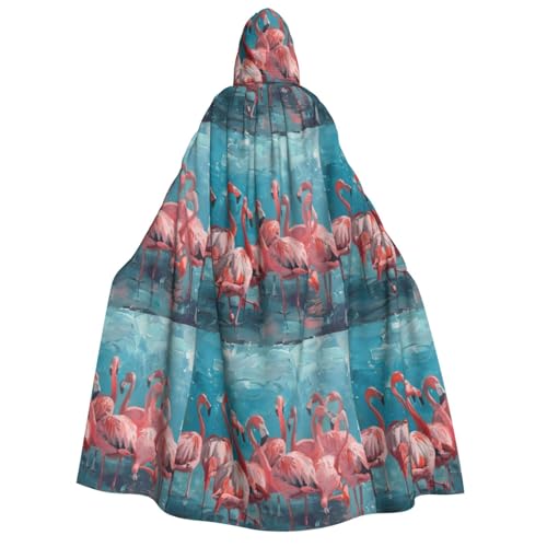 MGGAklp Kapuzenumhang mit Flamingo-Aufdruck für Erwachsene, Halloween-Umhang, Kostüm, Partyzubehör MGGAklp Kapuzenumhang mit Flamingo-Aufdruck für Erwachsene, Halloween-Umhang, Kostüm, Partyzubehör von MGGAklp