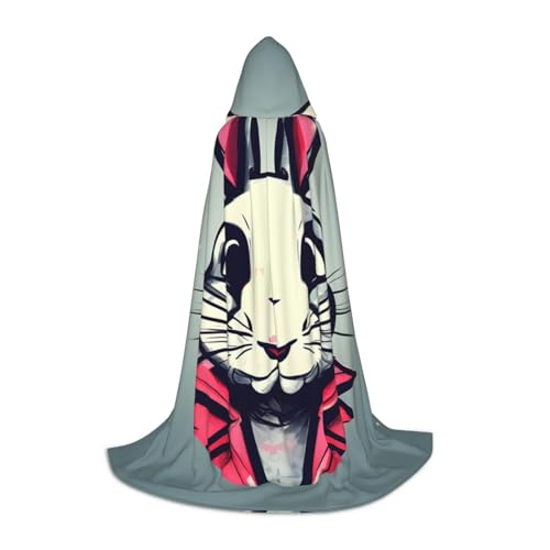 MGGAklp Kapuzenumhang mit Hasen-Motiv, für Teenager, Halloween, Cosplay und Motto-Partys von MGGAklp