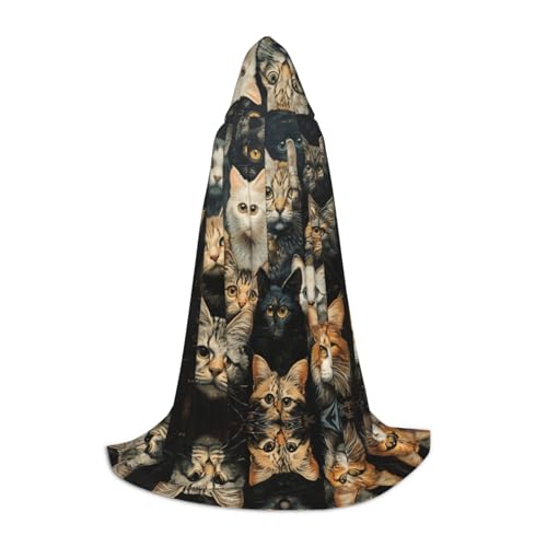 MGGAklp Kapuzenumhang mit Katzenmotiv, für Teenager, Halloween, Cosplay und Mottopartys MGGAklp Kapuzenumhang mit Katzenmotiv, für Teenager, Halloween, Cosplay und Mottopartys von MGGAklp