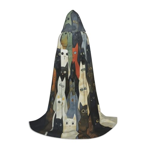 MGGAklp Kapuzenumhang mit Katzenmotiv, für Teenager, Halloween, Cosplay und Mottopartys MGGAklp Kapuzenumhang mit Katzenmotiv, für Teenager, Halloween, Cosplay und Mottopartys von MGGAklp