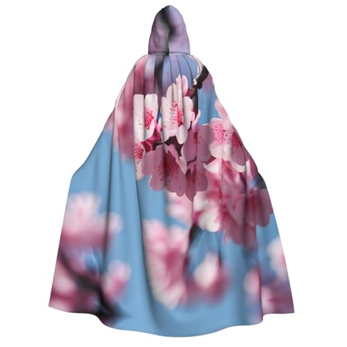 MGGAklp Kapuzenumhang mit Kirschblüten-Aufdruck, für Erwachsene, Halloween-Umhang, Kostüm, Partyzubehör MGGAklp Kapuzenumhang mit Kirschblüten-Aufdruck, für Erwachsene, Halloween-Umhang, Kostüm, Partyzubehör von MGGAklp