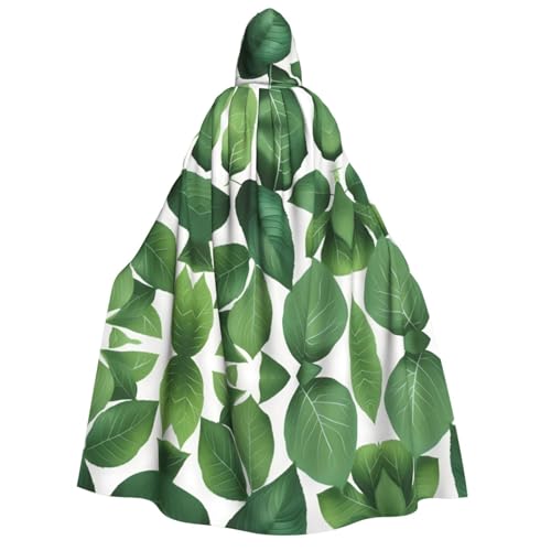MGGAklp Kapuzenumhang mit Kräuterpflanzen-Blatt-Druck, für Erwachsene, Halloween-Umhang, Kostüm, Partyzubehör MGGAklp Kapuzenumhang mit Kräuterpflanzen-Blatt-Druck, für Erwachsene, Halloween-Umhang, Kostüm, Partyzubehör von MGGAklp