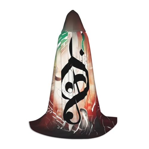 MGGAklp Kapuzenumhang mit Musiknoten für Teenager, Halloween, Cosplay und Motto-Partys MGGAklp Kapuzenumhang mit Musiknoten für Teenager, Halloween, Cosplay und Motto-Partys von MGGAklp